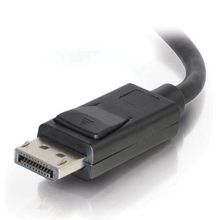 Quiktron® C2G® DisplayPort™ 54401 Digital Audio/Video Cable With Latches, 6 ft L, DisplayPort™ Male x DisplayPort™ Male Connector, 32 AWG Copper Conductor, PVC Jacket