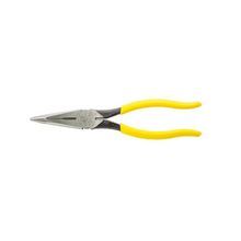 Klein® D203-8 Heavy Duty Long Nose Plier With Side Cutter, 2-5/16 in Jaw Length, 1 in Jaw Width, Tool Steel Jaw, 8-7/16 in OAL, Cutter Included: Yes