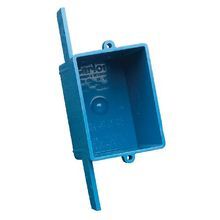 Carlon® A58381E Non-Metallic Outlet Box, PVC, 16 cu-in Capacity, 1 Gang, 3 Knockouts, 2.92 in H x 2.06 in W x 2.98 in D Dimensions