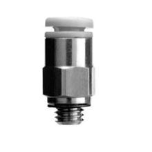 SMC® KQ2H03-35S Connector, Connector, 5/32 x 1/4 in, Tube x Male End Style, Brass/Polybutylene Terephthalate/Polypropylene