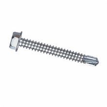 BBI 693050 Teks® Fully Threaded Self-Drilling Screw, Measurement System: Imperial, #8-18 Thread, 1/2 in OAL, Indented Hex Washer Head, Hex Drive, Carbon Steel, Zinc CR+3