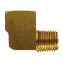 Midland Industries 28160 90 deg Street Elbow, 3/4 in Nominal, MIP x FIP End Style, Brass, Import