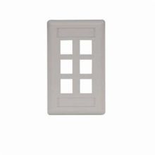 Wiring Device-Kellems IFP16OW IFP Rear Load iSTATION™ Keystone Faceplate, 1 Gangs, Thermoplastic, Flush Mount