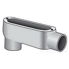 O-Z/Gedney LB-150 Type LB Conduit Outlet Body, 1-1/2 in Hub, 35.8 cu-in Capacity, Malleable Iron, Electroplated Zinc/Aluminum Enamel