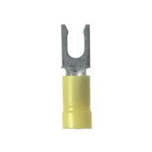 Panduit® Pan-Term® PV10-8LF-L PV-LF Insulated Fork Terminal, 12 to 10 AWG Conductor, 1.05 in L, Brazed Seam Barrel, Copper, Yellow