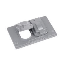Red Dot® Dry-Tite® CCD Weatherproof Receptacle Cover, 4-9/16 in L x 2-27/32 in W, Die Cast Aluminum