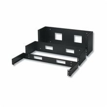 Signamax HWB-525 3-RMS Hinged Wall Mount Bracket, For Use With Mounting 1 or 19 in Panels, 16 ga Steel, Black