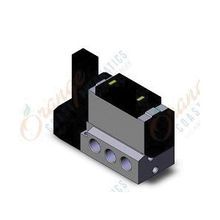 SMC® VFS5100-5FZ-04T 5-Port Single Pilot Operated Solenoid Valve, 1/2 in Port, 0.1 to 1 MPa Pressure, 3.7 to 4.5 Cv Flow Rate, Die Cast Aluminum Body