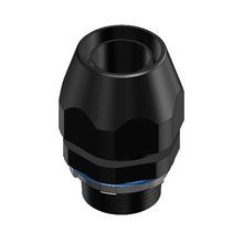 T&B® LT38P Flexible Straight Plastic Bullet® Liquidtight Conduit Connector, 3/8 in Trade, For Use With NMC Non-Metallic Liquidtight Conduit Type B and NMT Flexible Tubing, Thermoplastic