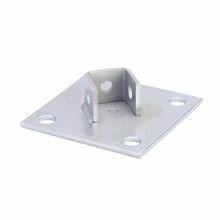 B-Line B279ZN Type U Square Post Base, 1 Channel, 45 deg Centered Offset Channel Position, 1-5/8 in Base Height, For Use With: 1-5/8 x 1-5/8 in B22 Series Channel, Steel