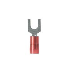 Panduit® Pan-Term® PN18-6FN-C PN-FN Insulated Fork Terminal, 22 to 18 AWG Conductor, 0.78 in L, Sleeved Barrel, Copper, Red