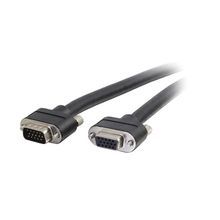 Quiktron® C2G® 50238 Select VGA Extension Cable, 10 ft L, 15-Pin Male x Female Connector, 28 AWG Tinned Copper Conductor, PVC Jacket