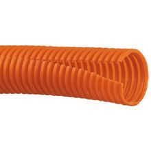 Panduit® CLT150F-X3 Slit Wall Corrugated Loom Tubing, 1.48 in Inside Dia x 10 ft L x 0.01 to 0.032 in THK, Polyethylene, Orange