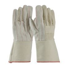 PIP® 94-924G Premium Grade Hot Mill Gloves, Universal, Cotton/Canvas, Natural, Cotton, Gauntlet Cuff, 12.4 in L
