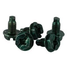 Steel City® GS-1-SC Grounding Screw, #10-32 Screw, Slotted Hex Head, Steel, Green
