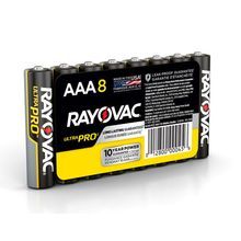 Rayovac® ALAAA-8J Ultra Pro Alkaline AAA Battery, Alkaline Chemical System, 1.5 V Nominal, 8 PK, AAA Battery, Shrink-Wrapped 8 Pack