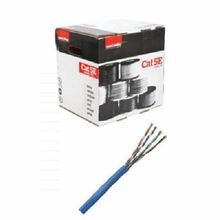 comCables™ BC-C5EPVC-WHT Enhanced Unshielded Twisted Pair Cable, (8) 24 AWG Solid Bare Copper Conductor, 1000 ft L