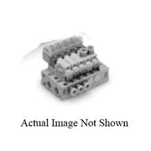 SMC® VV3QZ35-03N7TC VQZ300 Series Base Mount Side Port Fitting Manifold, 3 Outlets, 1/4 in NPTF Outlet