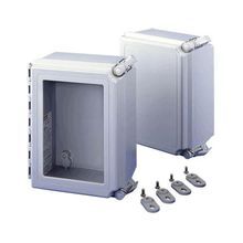 nVent HOFFMAN A14128CHQRFG A48 Wall Mount Enclosure, 14 in L x 12 in W x 8 in D, NEMA 4X, Fiberglass