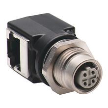 Rockwell Automation Female M12 Receptacle to RJ45 Female Adaptor Right Angle