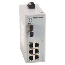 Rockwell Automation Stratix 2000 unmanaged switch, 6 copper 10/100 ports, 2 Singlemode 100 meg. Fiber ports