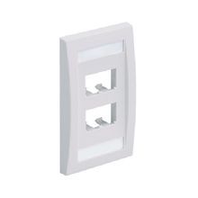 Panduit® Mini-Com® CFPE4WHY Executive Flat Vertical Faceplate, 1 Gang, 4 Ports, Mini-Com® Module, Flush Mount, ABS