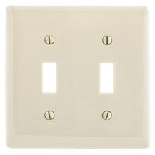 PREMISE WIRING NP2LA Standard Wallplate, 2 Gangs, 4.63 in H x 4.69 in W, Nylon, Light Almond