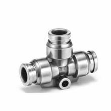 SMC® KQG2T09-00 One-Touch Union Tee, Tube, 5/16 in, 316 Stainless Steel