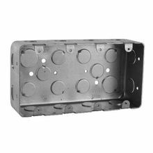 Steel City® 4G4D-1/2 Drawn Construction Device Box, Steel, 58 cu-in Capacity, 3 Gangs, 6 Knockouts, 7-5/8 in L x 4 in W x 2-1/8 in H Dimensions