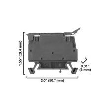 Rockwell Automation 1492-W IEC Terminal Block, One-Circuit Fuse Block (5 x 20 mm Fuses, Type W), 4 mm (# 22 AWG - # 10 AWG) or 2.5 mm (# 22 AWG - # 12 AWG), Neon indicator, Black (Standard),