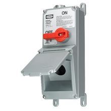 Wiring Device-Kellems Twist-Lock® SETL3 3-Pole Extra Heavy Duty Lever Actuated Standard Sized Switched Enclosure, For Use With: Switch and Lighting Control, Specifications: 600 VAC, 30 A, NEMA 4X Enclosure, PBT, Gray