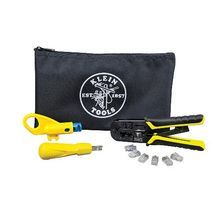 Klein® VDV026-212 Twisted Pair Installation Kit With Polyester Zipper Pouch, 9 Pieces, Polycarbonate Plastic/Stamped Steel/Steel/Vinyl
