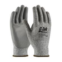 G-Tek® 16-150/M Unisex Cut Resistant Gloves, M, Polyurethane Coating, PolyKor™, Continuous Knit Wrist Cuff, Resists: Abrasion, Chemical, Cut, Puncture, Tear, UV and Water, ANSI Cut-Resistance Level: A2