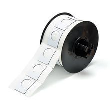 Brady® B30EP-167U-593-WT B30 Raised Profile Pushbutton Label, 1-1/2 in L x 1.2 in W, Legend: Blank, Polyester