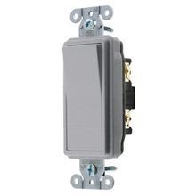 Wiring Device-Kellems StyleLine® DS420GY 2-Position 4-Way Commercial/Specification Grade General Purpose Heavy Duty Decorator Switch, 120/277 VAC, 20 A, 1 hp, 2 hp Power, DPDT Contact Configuration