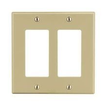 Wiring Device-Kellems P262I Standard Wallplate, 2 Gangs, Polycarbonate, Ivory