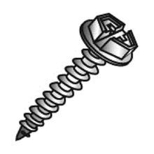 Cully™ 77012J Self-Tapping Sheet Metal Screw, Measurement System: Imperial, #10-16 Thread, 3/4 in OAL, Hex Washer Head, Phillips®/Slotted Drive, Steel, Zinc Plated
