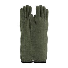 Kut Gard® 43-858S Heat-Resistant Gloves, S, Cotton/Preox/Kevlar®, Green, Kevlar®/Preox Lining, Extended Cuff, 13 in L, Resists: Abrasion, Cut, Flame and Heat