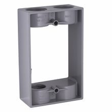 BELL® 5403-0 Weatherproof Extension Adapter, NEMA 3R, 11 cu-in Capacity, For Use With 1-Gang Electrical Box, Metallic, Gray
