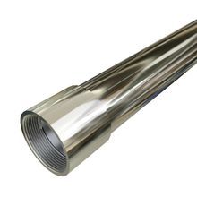 Calbrite™ S62010CT00 Threaded End Rigid Metal Conduit With Coupling, 2 in Trade, 2.067 in ID x 2-3/8 in OD, 10 ft L, 316 Stainless Steel