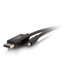 Quiktron® C2G® DisplayPort™ 54301 Adapter Cable, 6 ft L, Mini DisplayPort™ Male x DisplayPort™ Male Connector, 32 AWG Copper Conductor, PVC Jacket