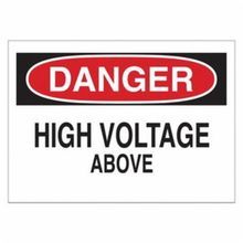Brady® 84880 Electrical Hazard Sign, Header: DANGER, 7 in H x 10 in W, Black/Red on White Legend/Background, B-302 Polyester, Surface Mounting