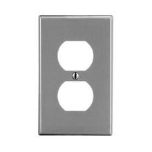 Wiring Device-Kellems P8GY Standard Wallplate, 1 Gang, Polycarbonate, Gray