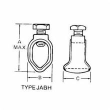 T&B® JAB Ground Rod Clamp, 5/8 in Rod, 8 to 1/0 AWG Conductor, Copper