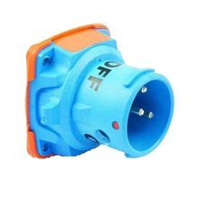 MELTRIC DECONTACTOR™ 63-18043 DSN20 Switch Rated Male Inlet With Ground, 255/277/440/480 VAC, 20 A, 3 Poles, 4 Wires, Blue
