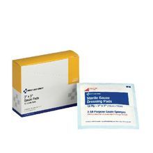 First Aid Only® 3-200 Sealed Sterile Gauze Pad, 3 x 3 in