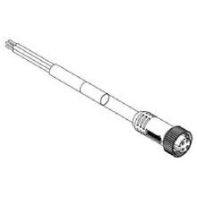 Brad® Mini-Change® 104000A01F030 130006 A Size Single Ended STOOW Cordset, 600 VAC, Straight Female x Pigtail, 0.91 m L, 16 AWG Conductor, PVC