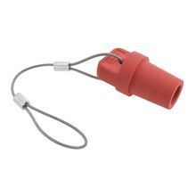 Wiring Device-Kellems HBLMCAPR 16 Series Heavy Duty Industrial Grade Protective Cap, For Use With 300/400 A 600 VAC/250 VDC Single Pole Male Device, Thermoplastic Elastomer, Red