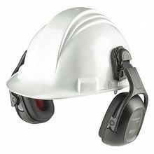 Howard Leight by Honeywell 1035201-VS Rigid Ear Muff, 25 dB Noise Reduction, Black, Hard Hat Cap Mounted Band Position, Dielectric Conductivity