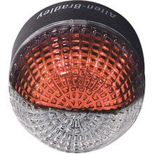 Allen-Bradley 855PD-B10LEF4522 2 Ckt Panel Mount Alarm, 120V AC, 65 mm Diameter, Full Lens, Red, Amber, 22.5 mm Round Mounting Hole
